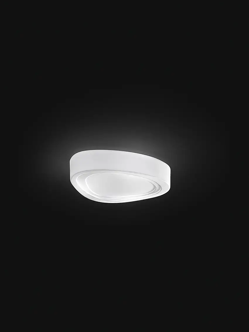 Plafoniera in vetro bianco MOU 6472