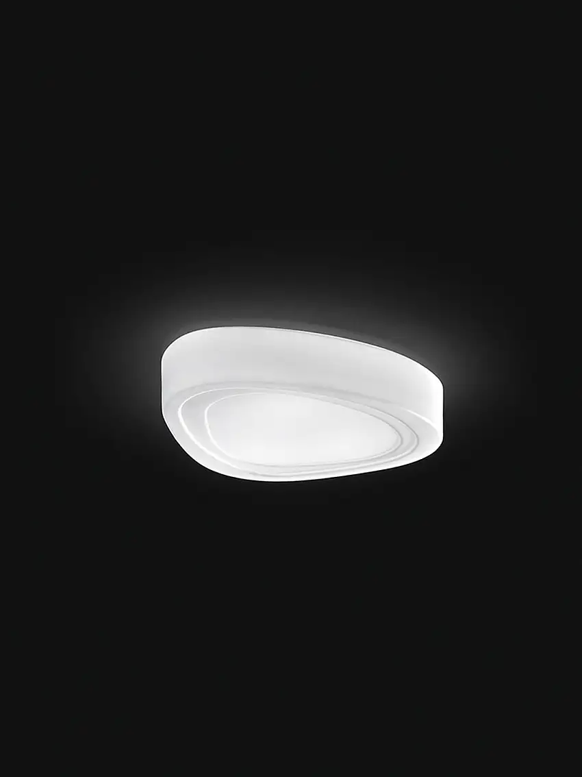 Plafoniera in vetro bianco MOU 6474