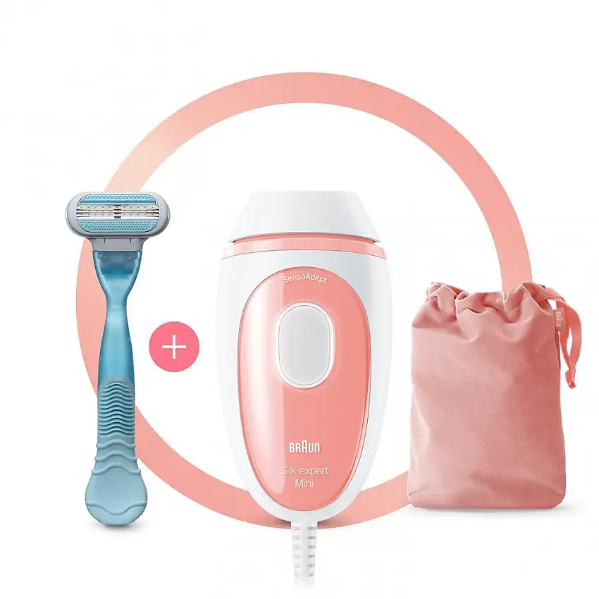 Braun Silk-expert Pro Silk-expert Mini Luce pulsata intensa (IPL) Rosa, Bianco cod. PL1014