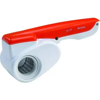 Ariete 440 Gratì, Grattugia Elettrica, Smontabile, Dosaggio direttamente nel piatto, Rullo in acciaio inox, Arancio/Bianco