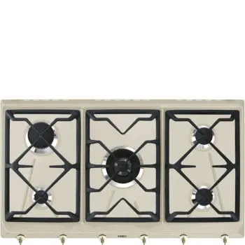 Smeg SRV896AVOGH piano cottura Crema Da incasso Gas 5 Fornello(i)