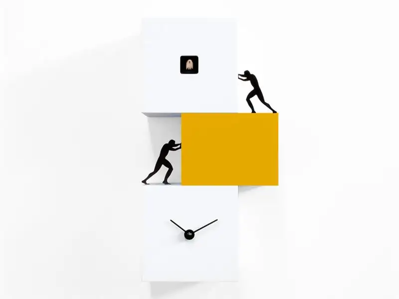 Orologio a cucù Strong cucù 2 2272BG Bianco e giallo