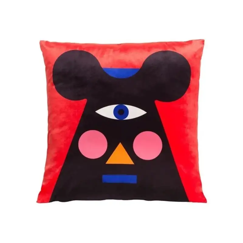 Qeeboo cuscino quadrato Mr Mouse 45x45cm