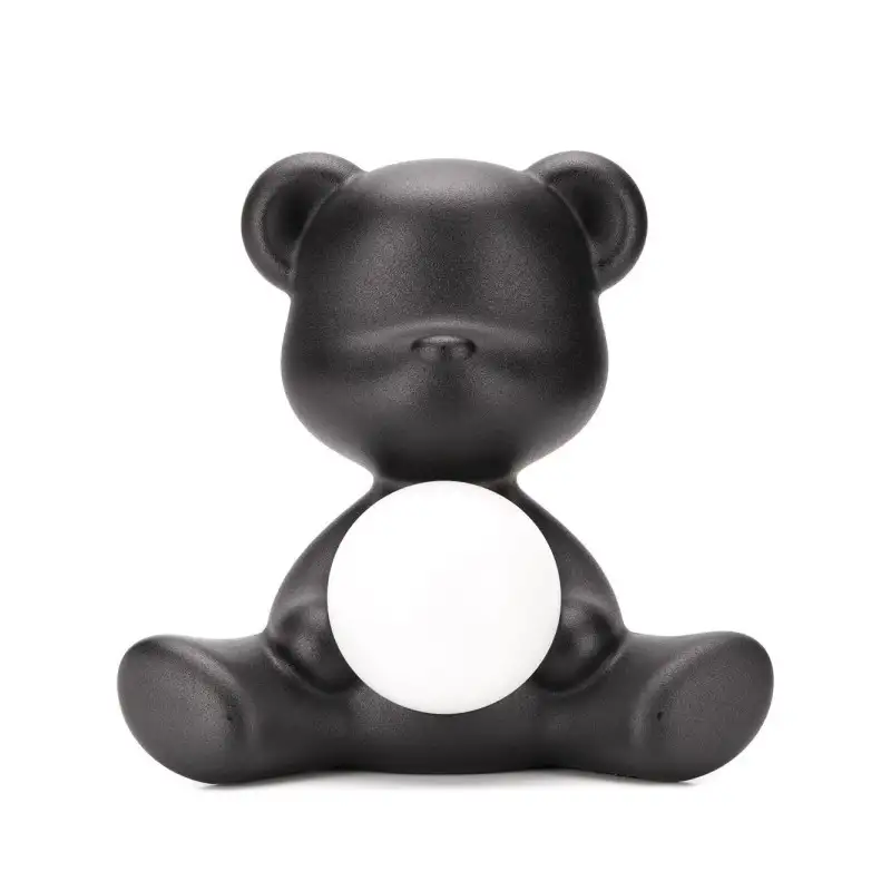Qeeboo lampada Teddy Girl Lamp nera ricaricabile
