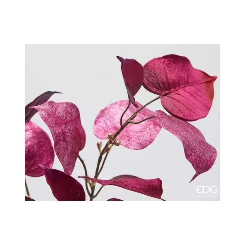 Ramo Ficus in Velluto Bordeaux 80 cm