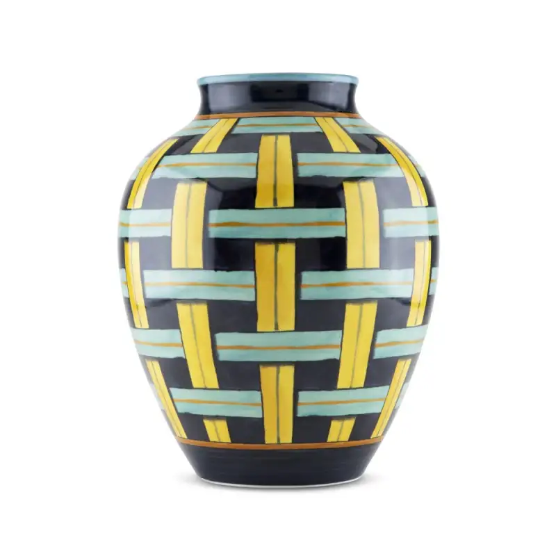 Richard Ginori Arte di Gio Ponti vaso ad orcino Stuoia 1923