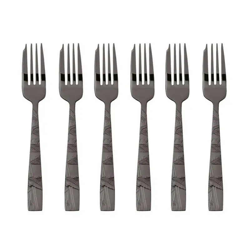 Sambonet set 6 forchettine da dolce Jungle Mirror PVD 2Black
