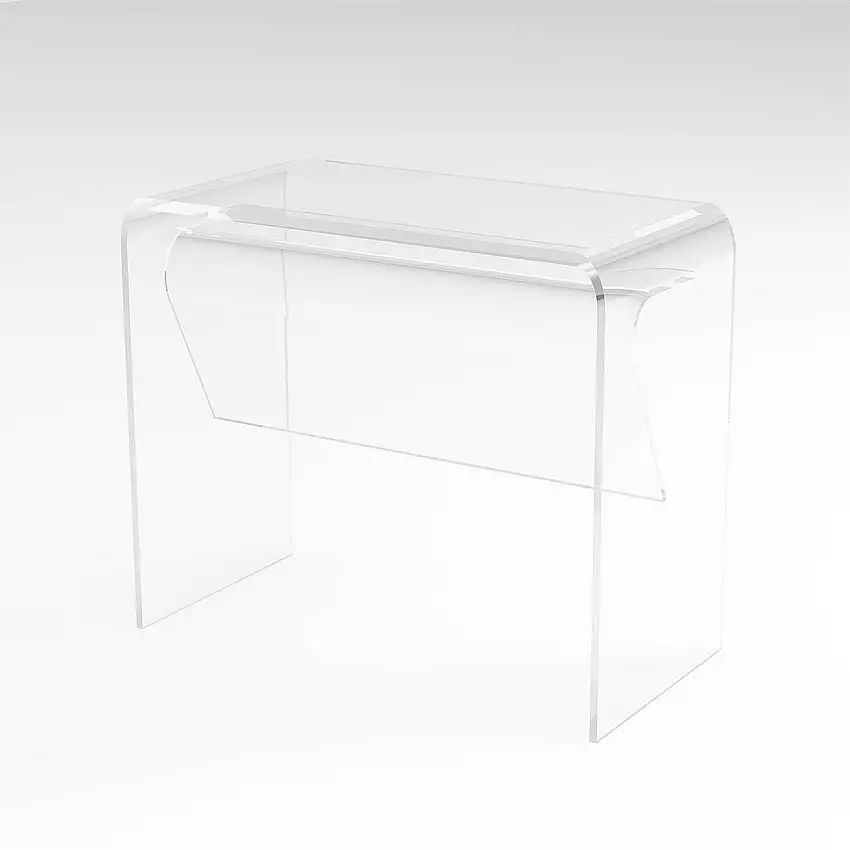 Scrivania LEGGERA mini, 100x50, in cristallo acrilico trasparente, codice 01954-00