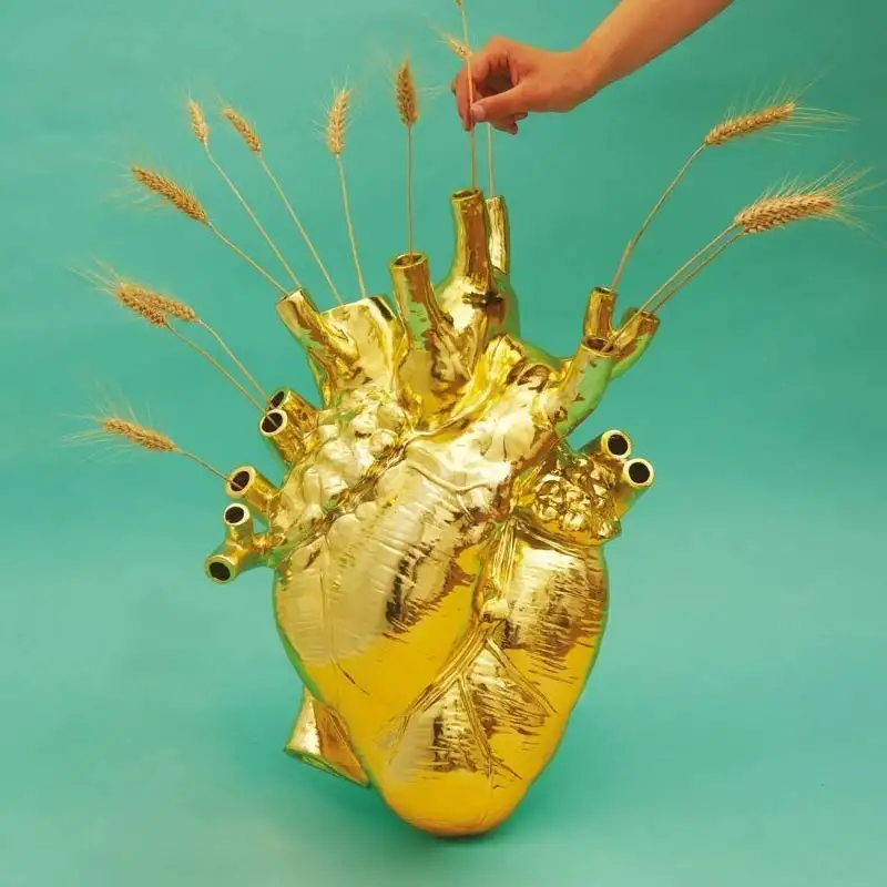 Seletti vaso cuore Love in Bloom Giant Gold H60cm