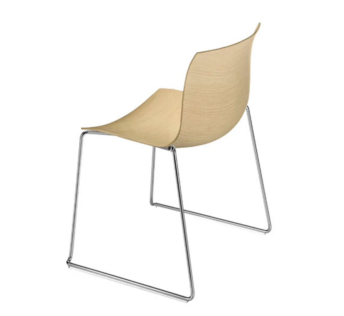 Arper Catifa 46 Sedia - Base a Slitta / Legno