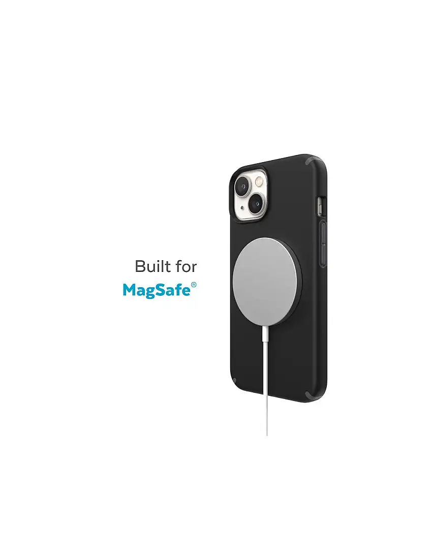 Speck CandyShell Pro + MagSafe - Case for iPhone 14 Plus with MICROBAN coating (Black / Slate Grey)