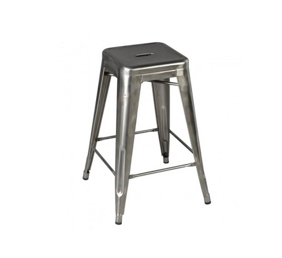 Tolix Tabouret H. 60 - Sgabello Brut Verni Brillante