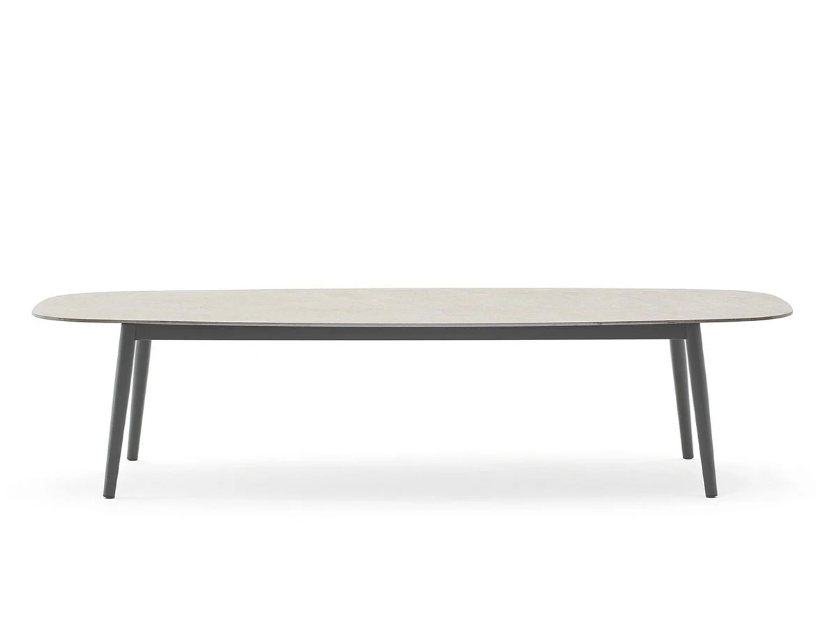 Varaschin Ellisse Tavolo Outdoor - Grigio Seta / Ceramica Porfido Grigio