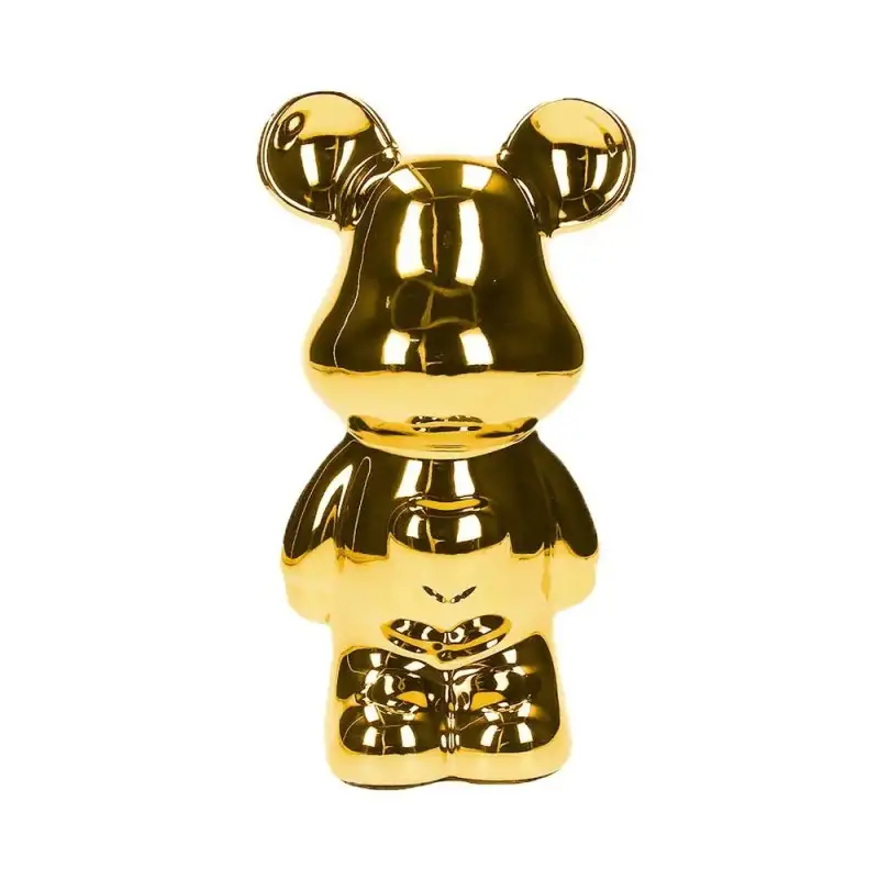 Tognana orso salvadanaio Bear in ceramica oro H27