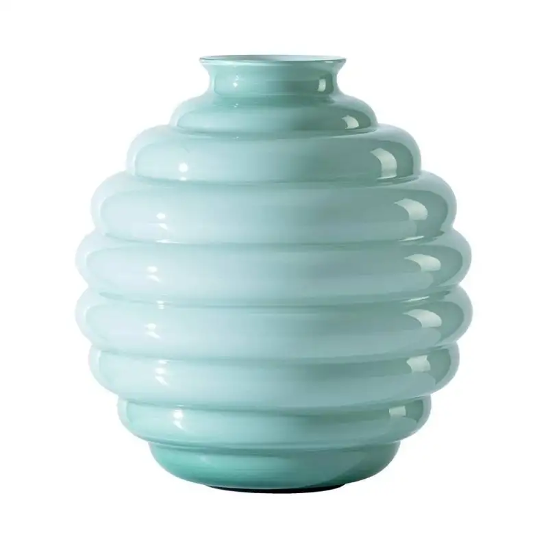 Venini vaso Deco verde rio 26x29cm
