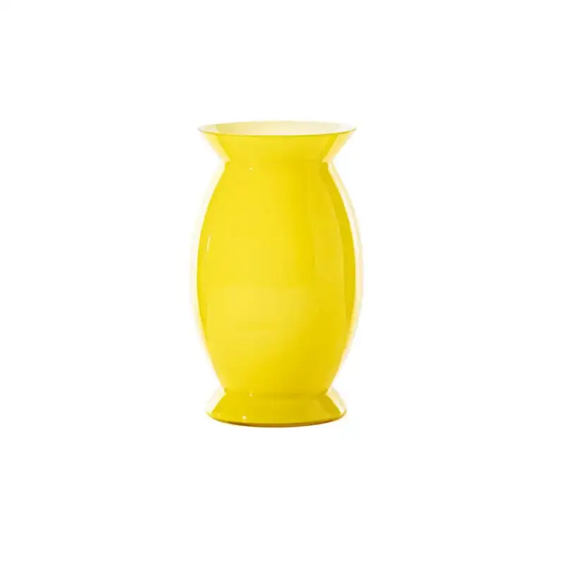Venini vaso Idalion Lattimo Ginkgo Bilboa 15x27,5cm