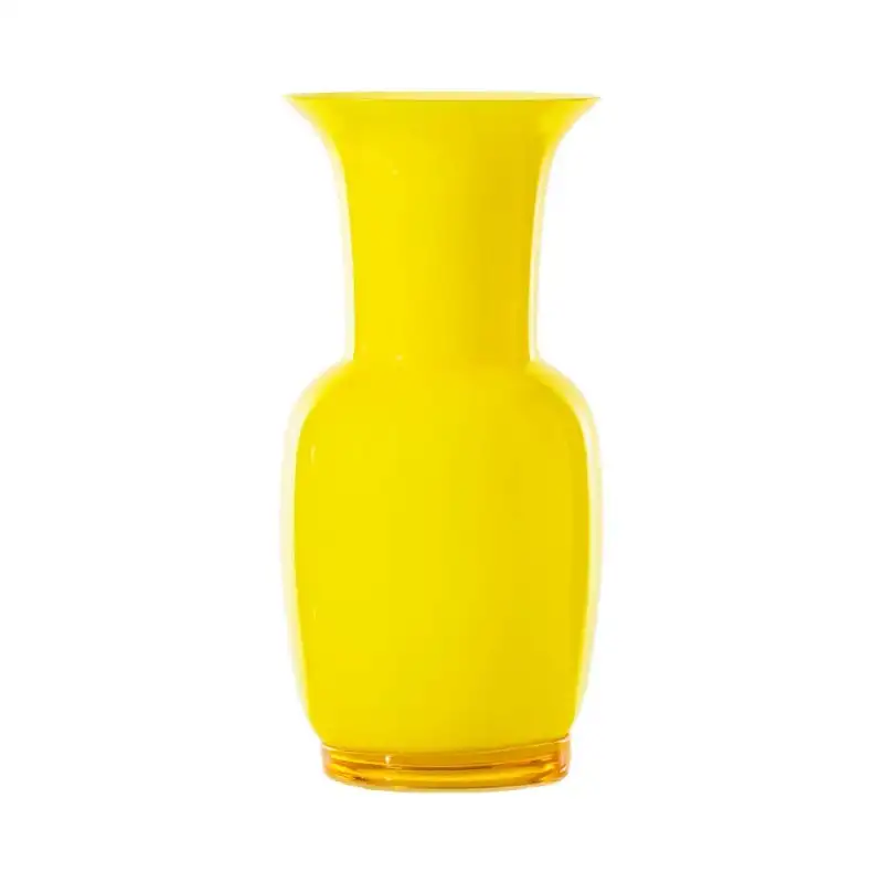 Venini vaso Opalino Ginkgo Bilboa 17x36cm