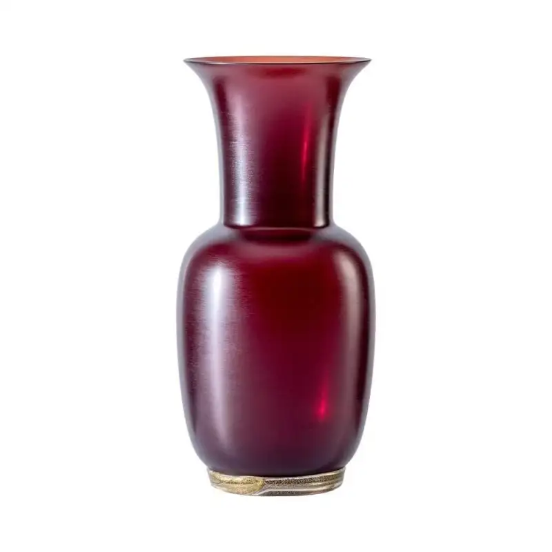Venini vaso Satin cristallo e rosso sangue di bue