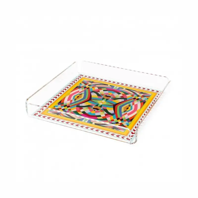 Vesta Vuotatasche in Plexiglass con Decoro Rainbow