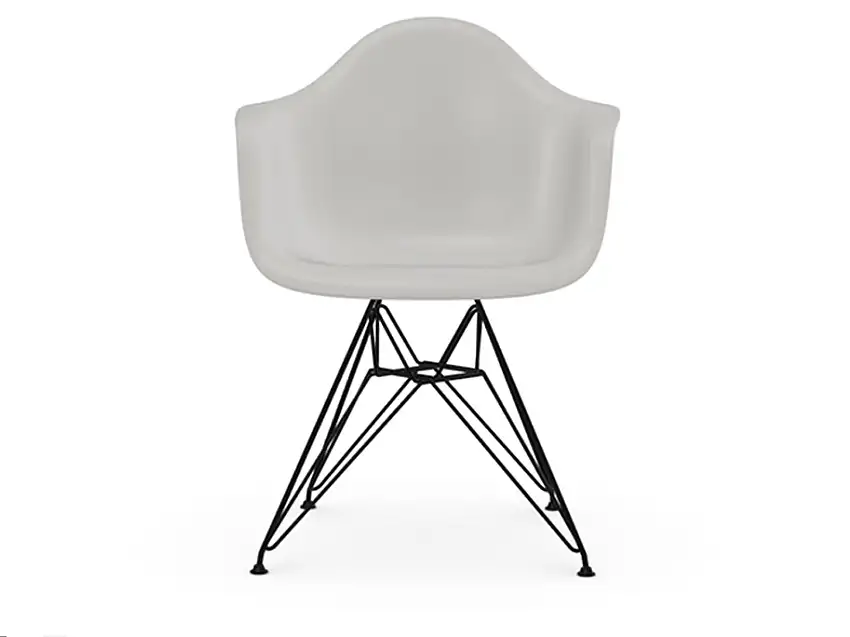 Vitra Eames Plastic DAR - Poltroncina - Base Nera/Bianco
