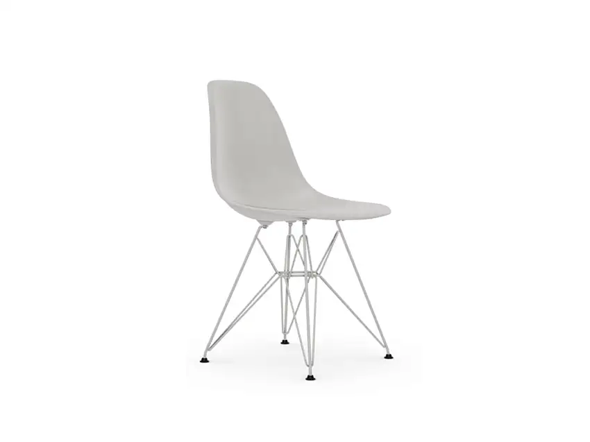 Vitra Eames Plastic Side Chair DSR - Sedia Base bianca-Bianco