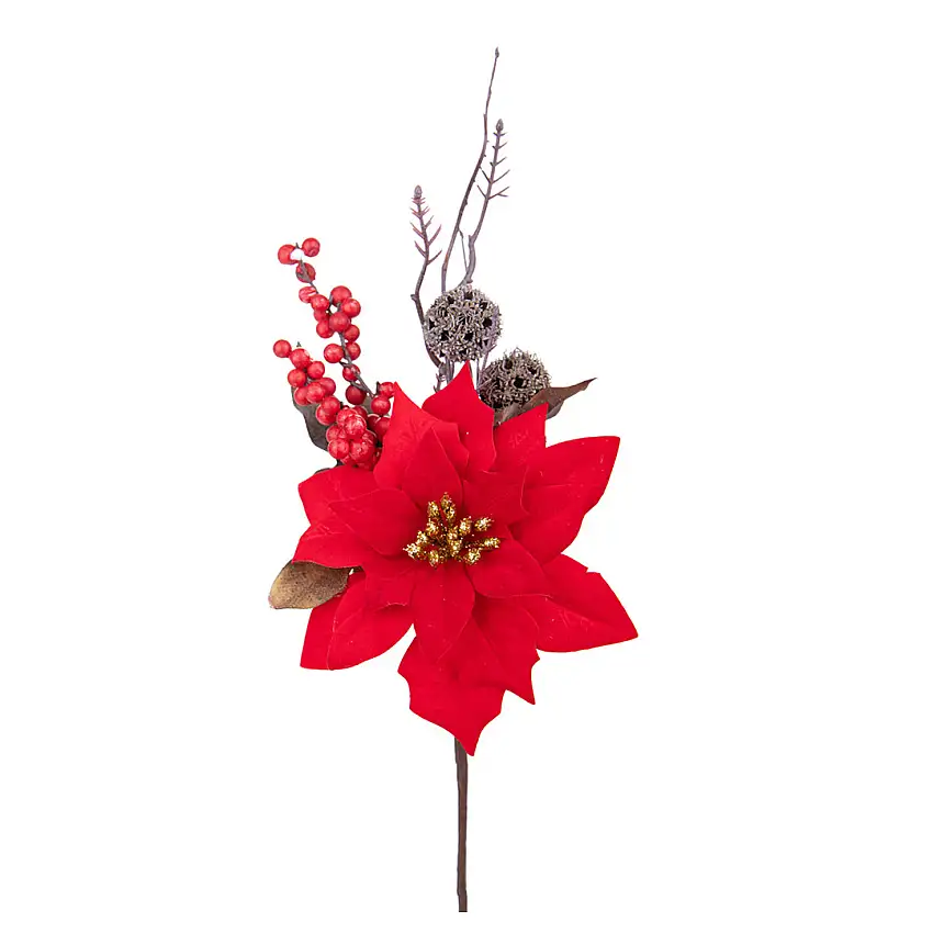 12 Pezzi •  Pick Stella Natale  • 38 cm