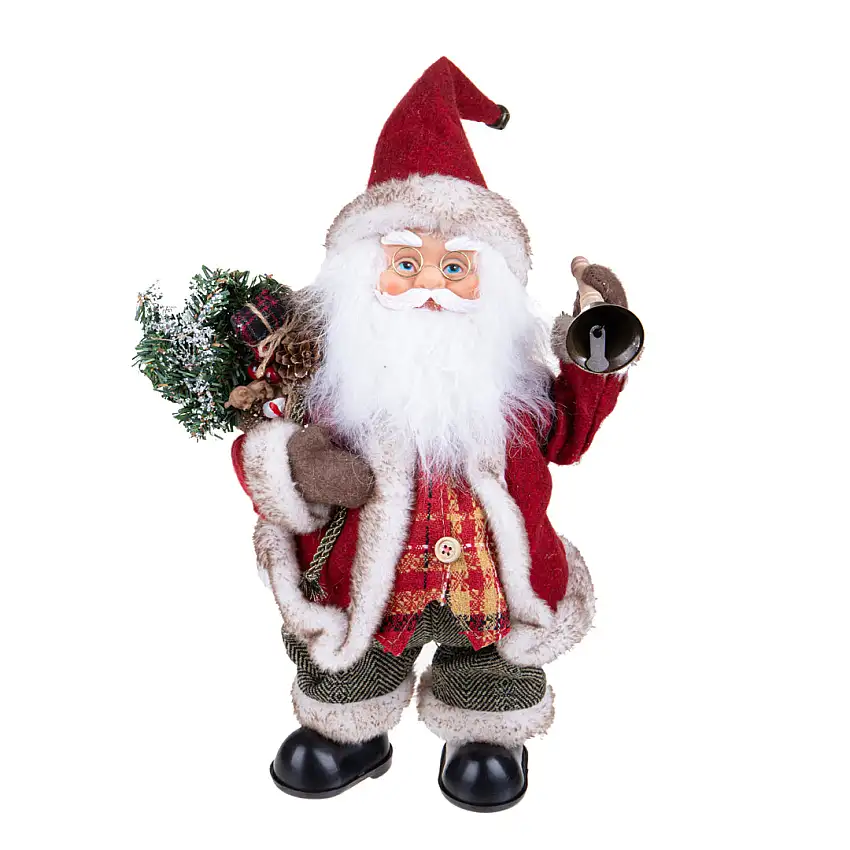 Babbo natale campana musica e movimento • 36 cm