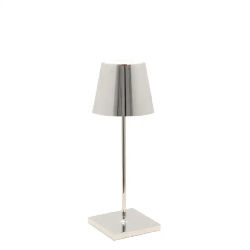 Zafferano Lampada da Tavolo Poldina mini Pro Cromo lucido
